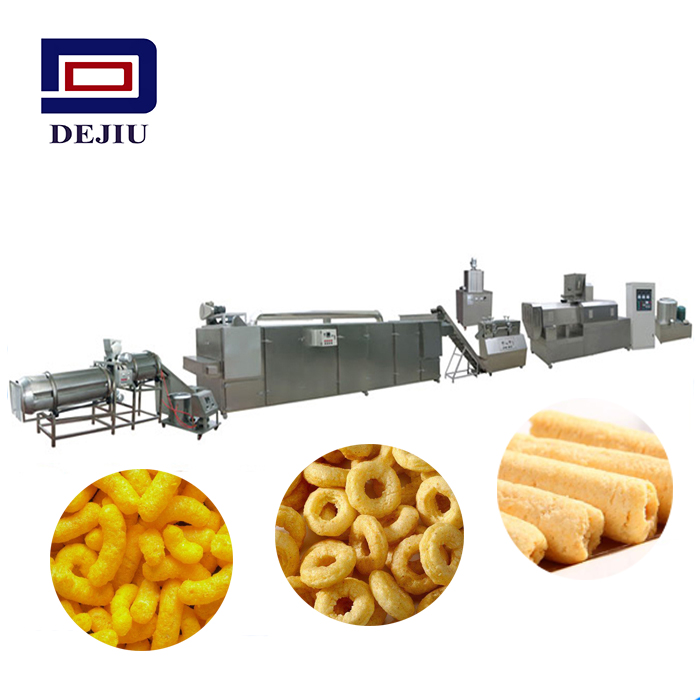 Puffed snacks extruder machine/corn snack production line